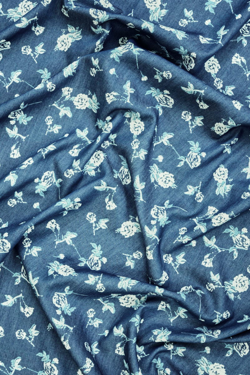 Jeans w biaÅe kwiatki